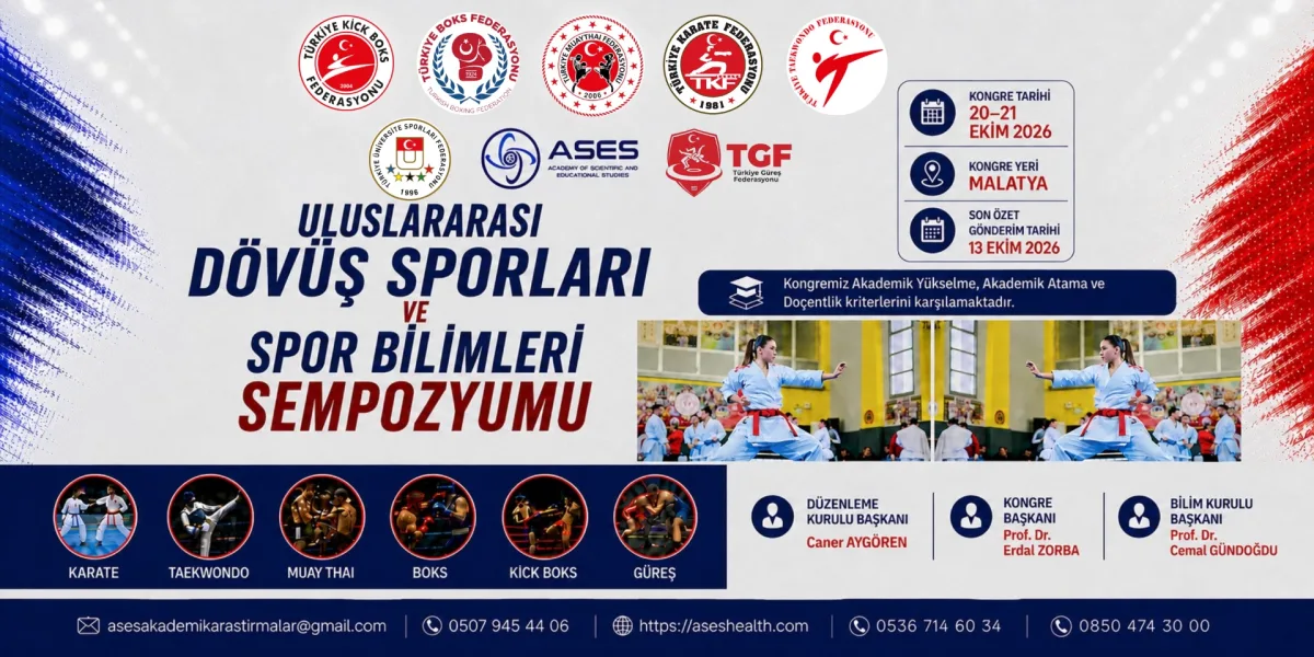 Türkiye’de ilk kez düzenlenecek olan Uluslararası Dövüş Sporları ve Spor Bilimleri Sempozyumu, 20–21 Ekim 2026 tarihlerinde Malatya’da gerçekleştirilecek.  Karate, taekwondo, muay thai, boks, kick boks ve güreş branşlarını spor bilimleri çatısı altında bu
