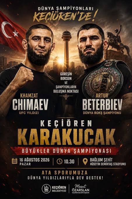 Khamzat Chimaev ve Arthur Beterbiev Ankara’ya Geliyor! Dünya Şampiyonları Keçiören’de Buluşacak